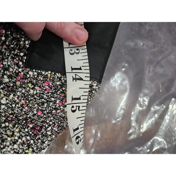 Rag & Bone Lory Tweed Boucle and Lamb Leather Trimmed Jacket Size M - Picture 9 of 10